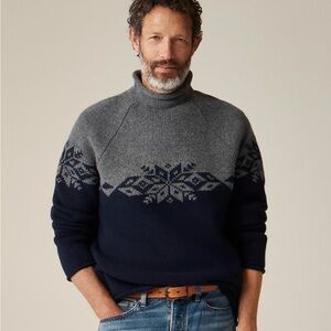 NWT J. Crew Fair Isle Rollneck in Lambswool